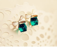 Rhinestone Butterfly Stud Earrings